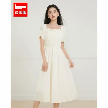 IEF/爱依服连衣裙2025夏季新款法式成熟优雅温柔风通勤连衣中裙图片