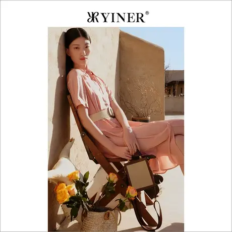 【醋酸系列】YINER音儿女装夏季休闲垂感衬衫连衣裙图片