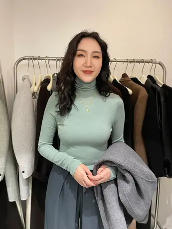 2021秋冬新款韩版修身纯色坑条堆堆领内搭高领打底衫长袖t恤女潮图片