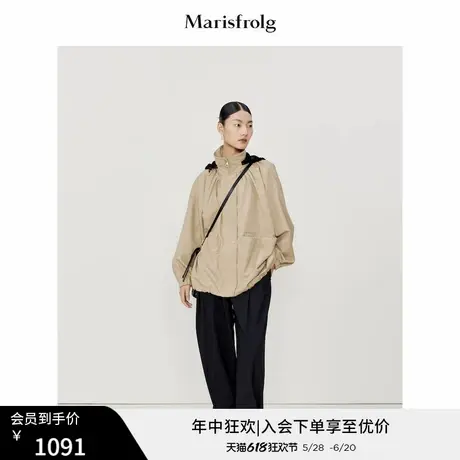 【羊毛】玛丝菲尔春季新款黑色高科技休闲工装裤裤子图片
