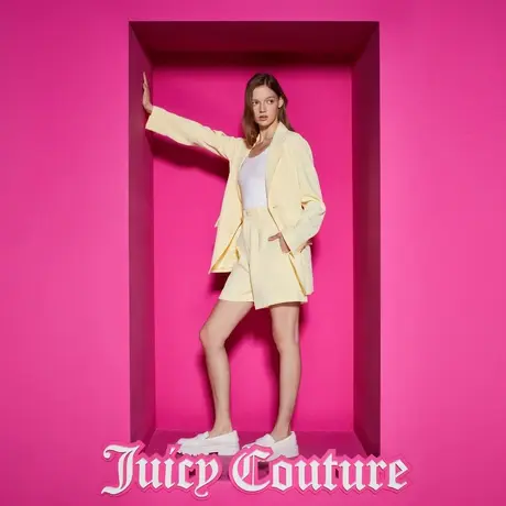 Juicy Couture橘滋新款芒果生椰立体绣花女休闲裤图片