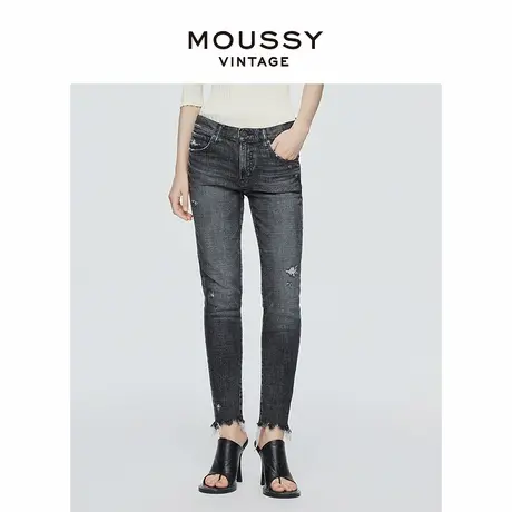 MOUSSY VINTAGE 2025夏季新品磨破毛边修身牛仔裤女540GSC12-2430图片