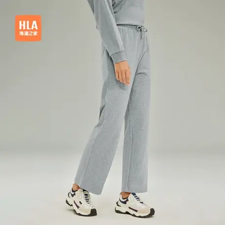HLA/海澜之家sportsday马术运动休闲裤25春季新宽松纯色裤子女装图片