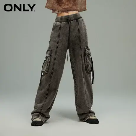 ONLY奥莱春季新款时尚百搭高腰显瘦工装直筒休闲裤女图片