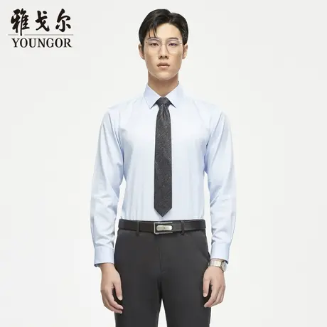 【高纱织高端TP】雅戈尔春新品商务休闲纯棉免烫衬衣长袖衬男图片