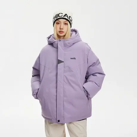 纯色连帽保暖棉服女加厚冬季外套2023新款潮牌复古宽松面包服棉衣图片