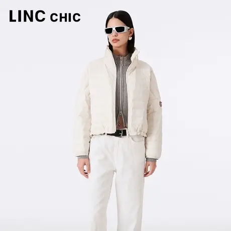 LINCCHIC金羽杰羽绒服女2023年秋冬季新款轻量短款外套Y23801016图片