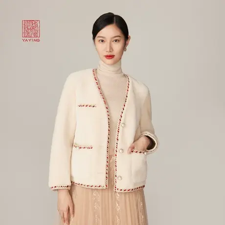 [小香风]EP雅莹高端系列 温柔美利奴皮毛一体皮草 商场同款Q114A图片