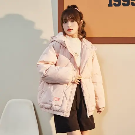 唐狮冬季连帽羽绒服女装外套加厚宽松保暖衣服休闲运动防寒防寒潮图片