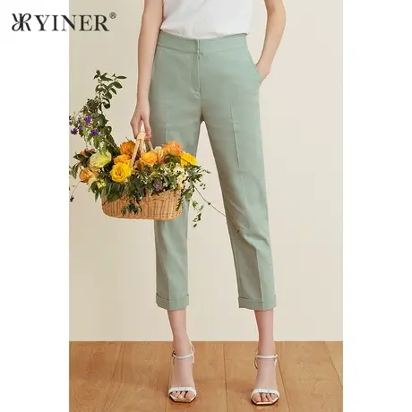 YINER音儿女装夏季修身职场通勤风裤休闲裤图片