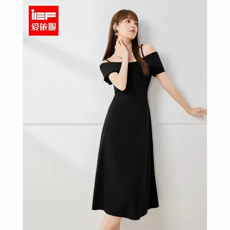 IEF/爱依服连衣裙2025春夏新款法式性感成熟优雅气质显瘦连衣长裙图片