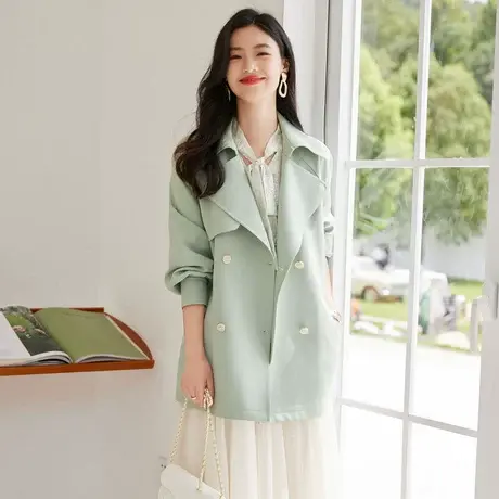 时尚淑女气质风衣外套春季新款淑女温柔显瘦通勤小个子图片