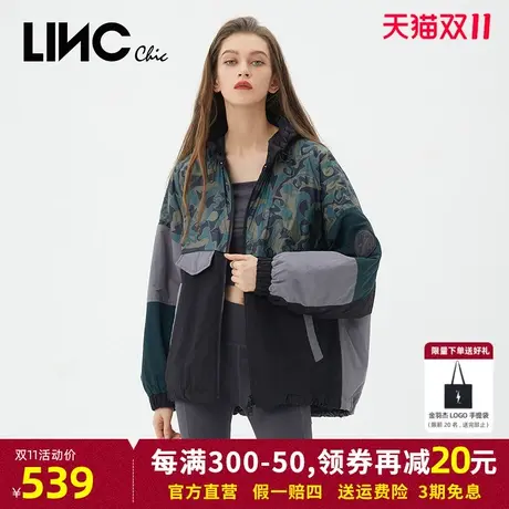 LINC金羽杰轻薄羽绒服女2023冬新款反季专柜断码宽松连帽运动外套图片