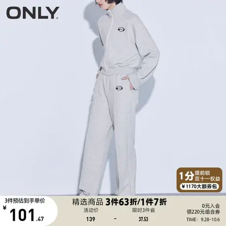 ONLY奥莱夏季宽松显瘦舒适运动百搭logo休闲裤女图片