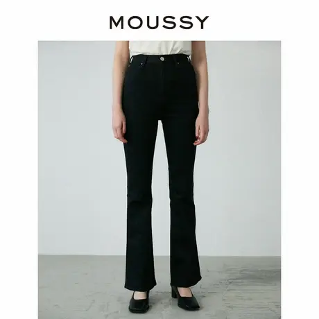 MOUSSY 通勤休闲高腰深色摩登微喇牛仔裤女010GSA12-2640图片