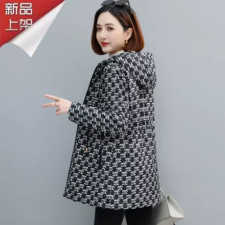 恋上17号2023新款加绒加厚中长款风衣外套女秋冬新款中年妈妈大码图片