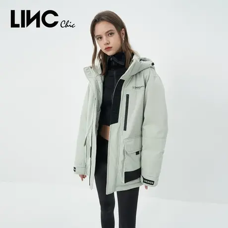 LINC金羽杰2023冬季新款机能户外防护感反季断码CP短款女款羽绒服图片