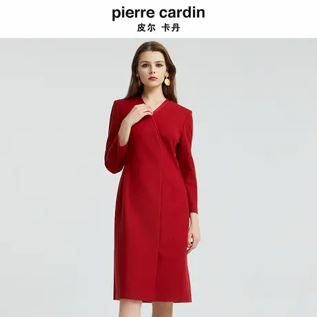 皮尔卡丹女士 简约礼服裙 收腰修身百搭轻仪式【专柜正品】图片