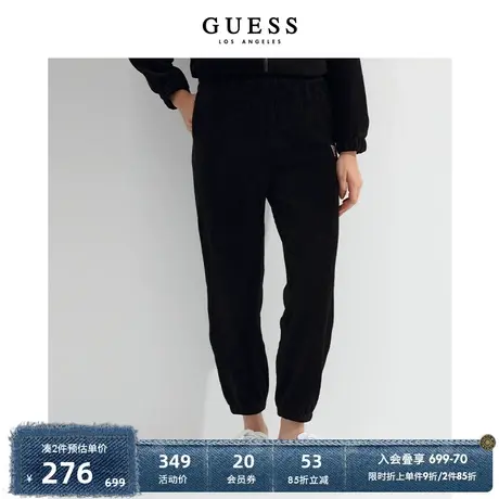GUESS 女士潮灯芯绒极简舒适休闲裤Q2BQ40R2Q41图片