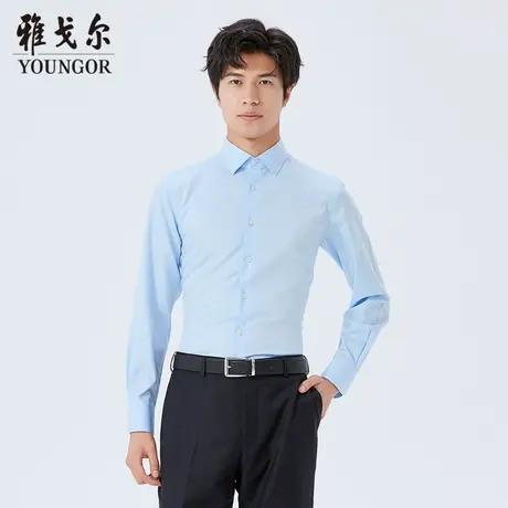 雅戈尔奥莱 商场同款男士长袖衬衫春秋新款官方商务休闲长袖衬衫图片
