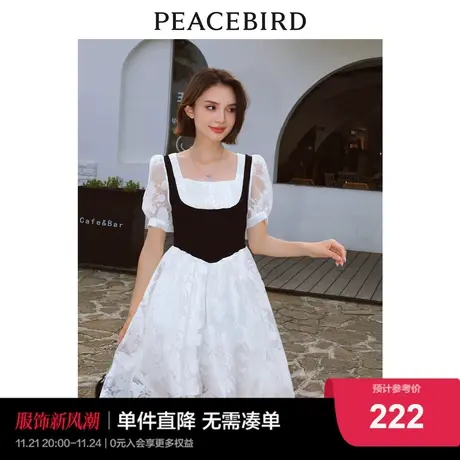 太平鸟时尚2022年新款品质拼接连衣裙A5FAC2A99图片