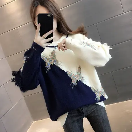 毛衣女装2024年新款春秋季女士春款春装宽松外穿上衣打底衫洋气潮图片