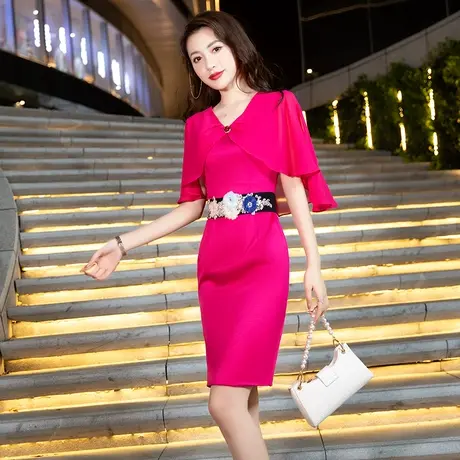 小晚礼服女短款小个子平时可穿宴会气质高端法式轻奢洋装连衣裙秋图片