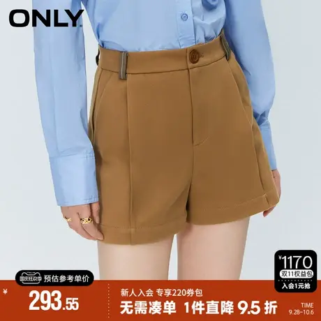 ONLY2023秋季新款休闲气质复古高腰阔腿短裤休闲裤女|123315004图片