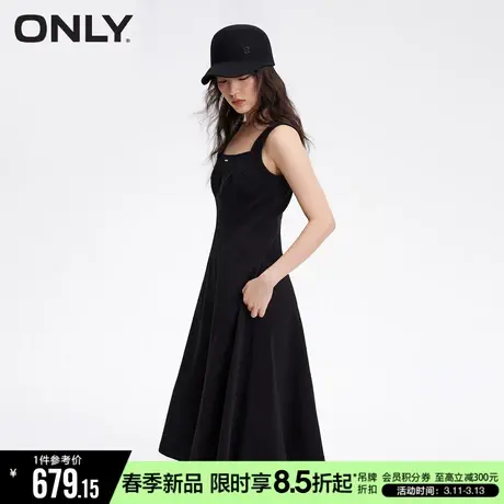 【热力裙】ONLY夏季气质收腰显瘦中长款牛仔吊带连衣裙女图片
