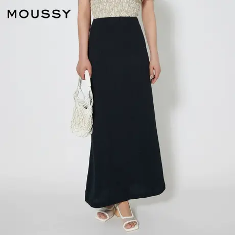 MOUSSY  夏季简约通勤遮肉垂感褶皱长款半身裙女010FSS80-1010图片