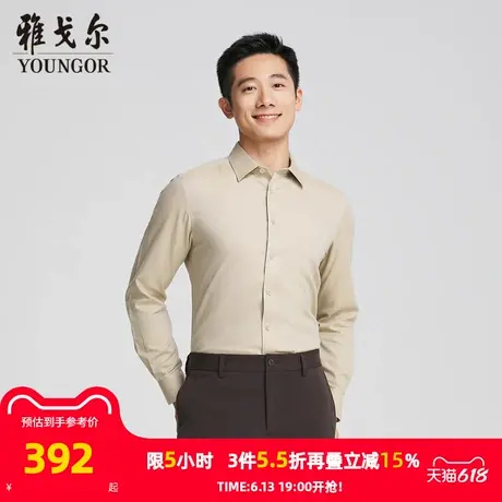 【商场同款】雅戈尔男士长袖衬衫春秋新款官方商务休闲长袖衬衫男图片