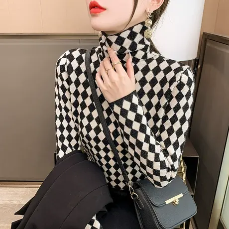 2023春秋新款女士针织衫打底衫内搭上衣韩版宽松网红毛衣长袖套头图片
