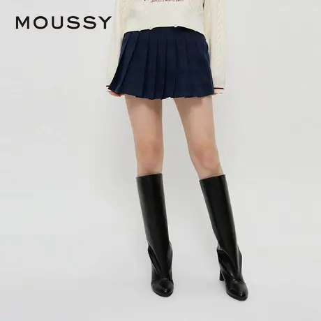 MOUSSY 夏季新品格雷系知识分子百褶裙半身裙女028HAZ30-0901图片