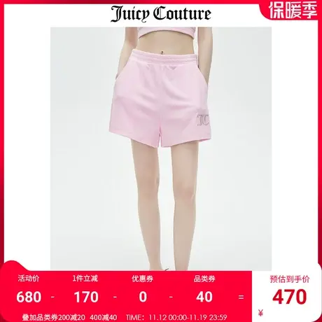 Juicy Couture橘滋短裤女2023夏季新款高腰休闲宽松美式运动裤子图片