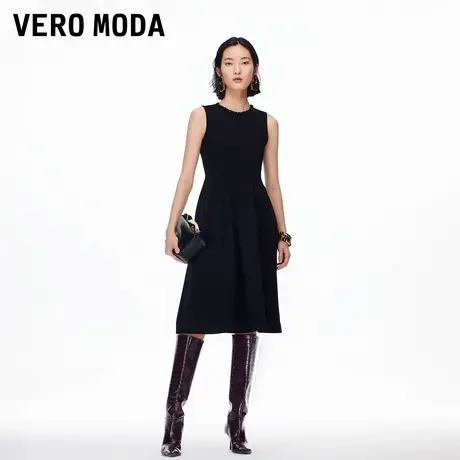 Vero Moda连衣裙2025秋季新款钉珠纯色无袖收腰中长裙325346009图片