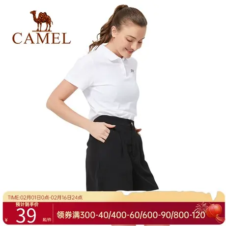 骆驼女装夏季新款五分裤高腰中裤直筒修身休闲短裤显瘦裤子女图片