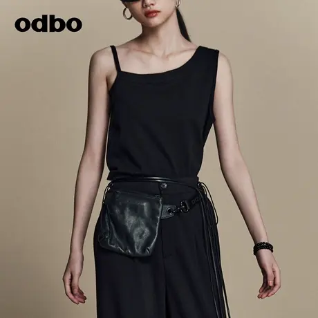 odbo/欧迪比欧原创设计吊带背心女夏2024新款外穿小众设计感上衣图片