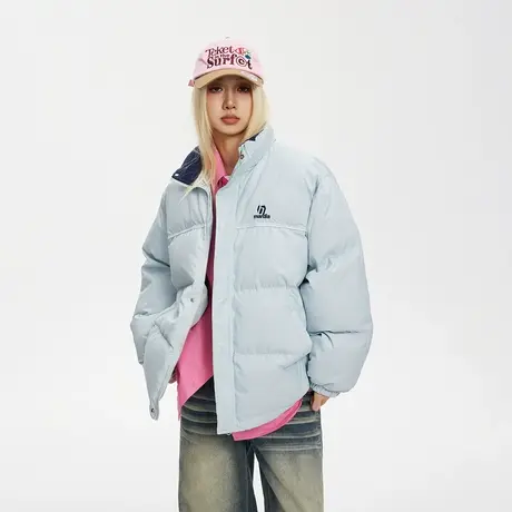 复古立领保暖棉服女冬季加厚外套2023新款潮牌纯色宽松面包服棉衣图片