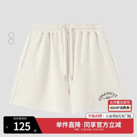 SPAO韩国同款2025年夏季新品女士简约休闲时尚字母印花运动短裤图片