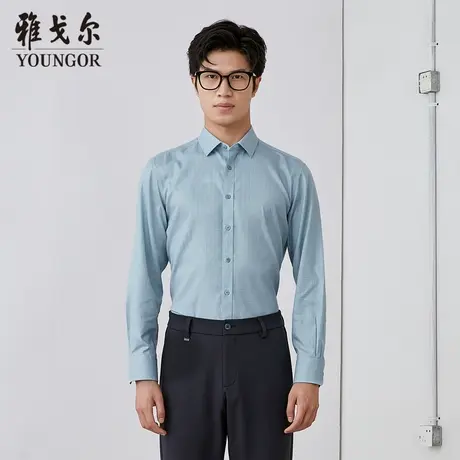 【商场同款】雅戈尔男士长袖衬衫春季新款官方商务休闲衬衫S3472商品大图