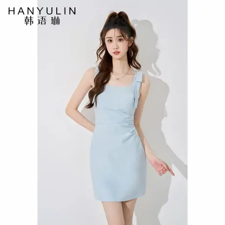 气质连衣裙女夏季2025新款法式收腰高级感吊带裙小众设计修身裙子图片