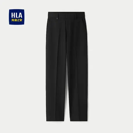 HLA/海澜之家半松紧腰西裤25春秋新款利落修身商务通勤锥形裤女装图片