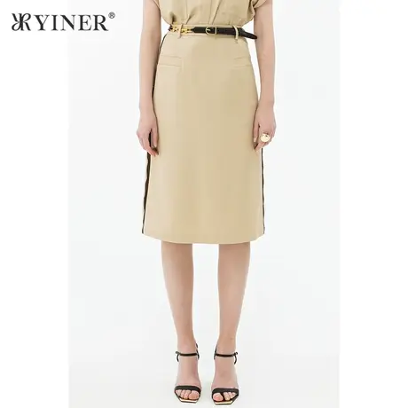 YINER音儿女装夏季法式优雅时尚中长款半身裙图片