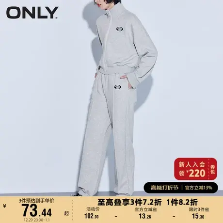 ONLY奥莱夏季宽松显瘦舒适运动百搭logo休闲裤女图片