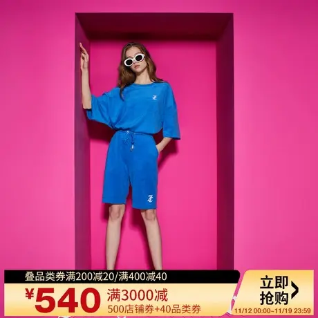 Juicy Couture橘滋2023新款克莱因绣花女休闲裤图片