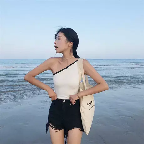 白色打底小吊带背心女夏内搭外穿潮莫代尔百搭性感无袖上衣夏季薄图片