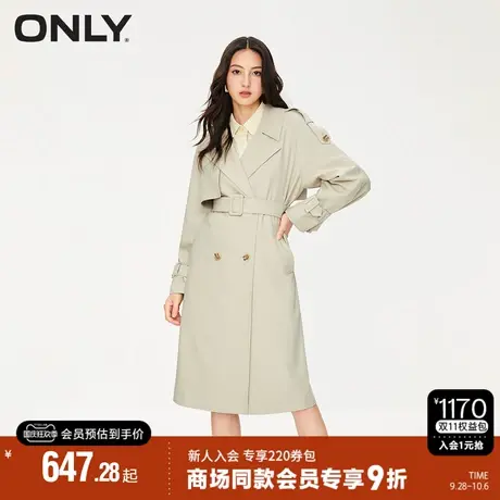 ONLY2023秋季新款通勤风时尚气质百搭长款风衣外套女|123336021图片