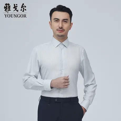 雅戈尔奥莱 商场同款男士长袖衬衫秋季新款官方商务休闲衬衫图片
