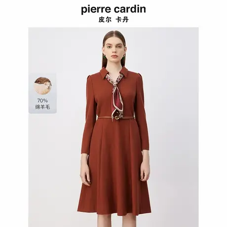 【皮尔卡丹女装】经典干练衬衫式连衣裙【专柜正品】图片