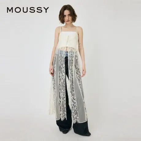 MOUSSY 夏季新品纯欲叠穿透视蕾丝吊带连衣裙女010HA633-7381图片